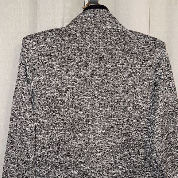 Stan Herman L Knit Silver Gray Heathered Fleece Inner Full Zip Sweatshirt - Picture 4 of 13